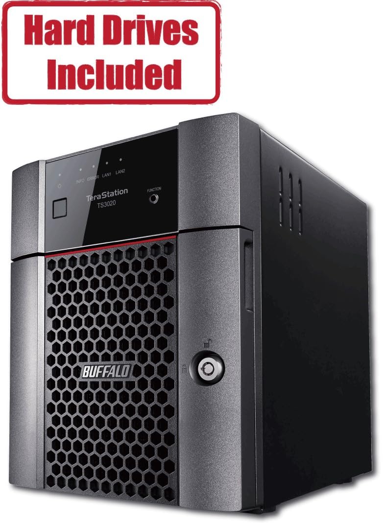 BUFFALO TeraStation 3420DN 4-Bay SMB 16TB (2x8TB) Desktop NAS w/Hard Drives Included Network Attached Storage