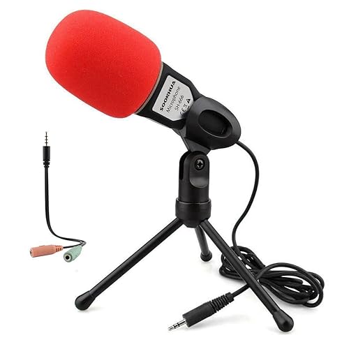 SOONHUA Condenser Microphone,Computer Microphone, Plug and