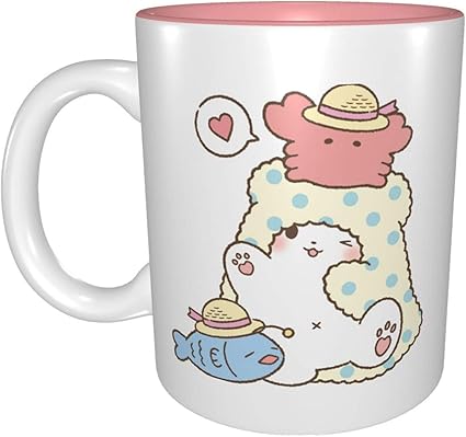 Amazon Co Jp まるもふびより 陶器 マグカップ コーヒーカップ 撥水マグ マグ 耐熱 電子レンジ温め 真空断熱 かっこいい ホーム キッチン
