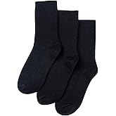 MELUSA Wool Cashmere Socks for Women, 3 Pairs Super Soft Warm Cozy Winter Gift Crew Socks