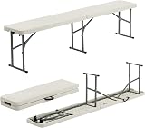 Harbour Housewares 6ft Folding Garden Bench Pack of 2 Heavy Duty