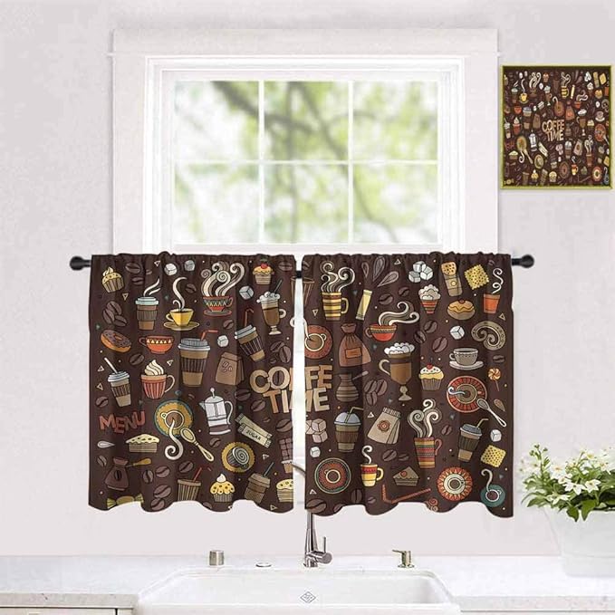 Cortinas opacas de 140 cm de ancho x 119 cm de alto para cortinas de