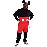 Party City Micky Mouse Sweatsuit Costume for Men - Disney Costume Includes Hoodie, Joggers, & Detachable Tail - Costumes for Halloween, Birthday Parties & Themed Events