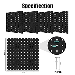 Hogurity Peg Board, 4 Pack Metal Pegboard Panels