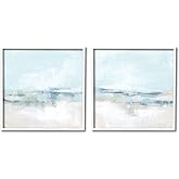 Stupell Industries Abstract Blue Atmospheric Landscape 2pc Set Framed Wall Art, Design by June Erica Vess