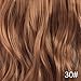 7Pcs/Set Clip in Hair Extensions 20Inch Long Wavy Heat Resistant Synthetic Hairpiece Gifts for Girl Lady Women (Light Golden Brown 30#)