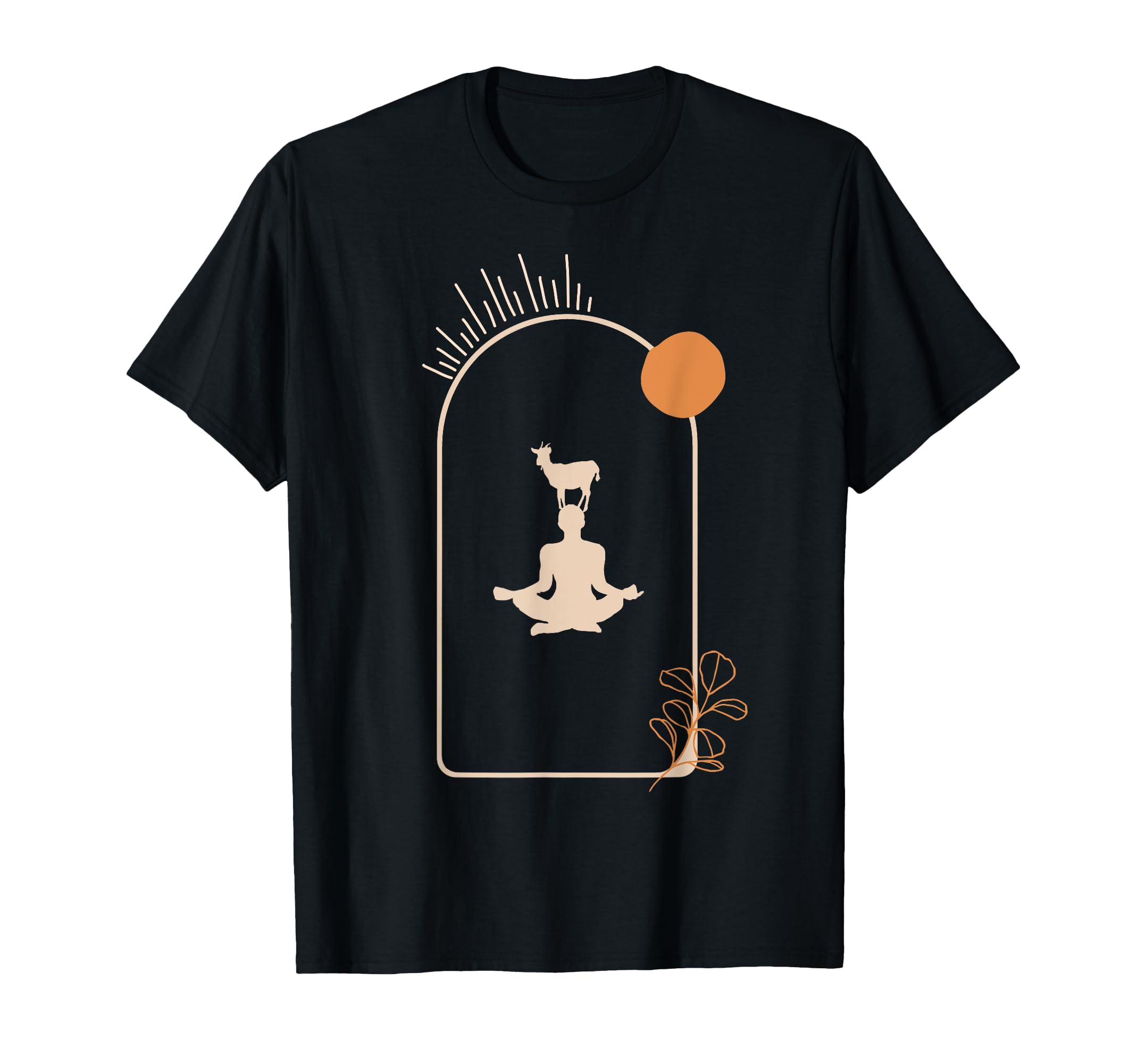 Photo 1 of  NAVY BLUE Goat Yoga Boho Vintage Style T-Shirt S NAVY BLUE