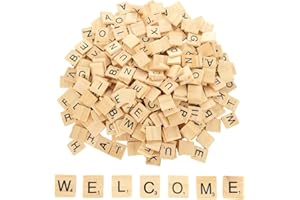 52-Piece Wooden Alphabet Letters A-Z with Numbers, Ideal for Crafts, Spelling, and Educational Activities, Size 20×18×4mm