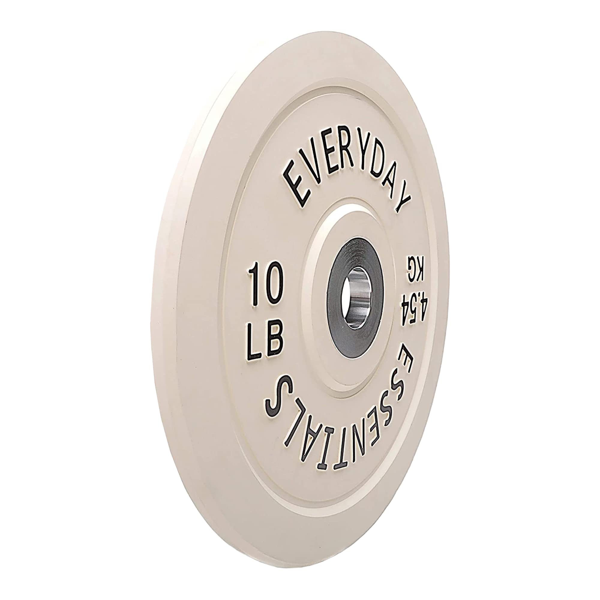 BalanceFrom Color Coded Olympic Bumper Plate Weight Plate with Steel Hub, 10LB Pair