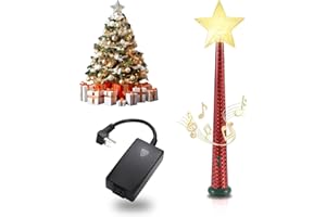 Enlfjoss Wireless Remote Control Socket, Christmas Magic Wand Tree Lights Remote Control with Music, Suitable for Halloween, Thanksgiving, and Christmas Parties