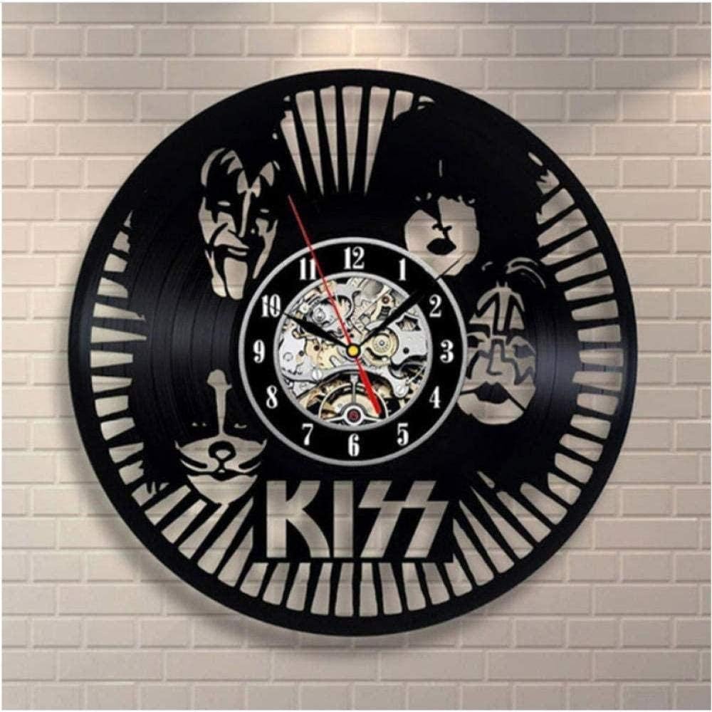 ttymei Vintage Vinyl Record Wall Clock with Seven Change Music Theme
