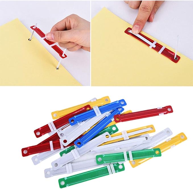 PZRT 10PCS 2 Holes Document Paper Fasteners Plastic