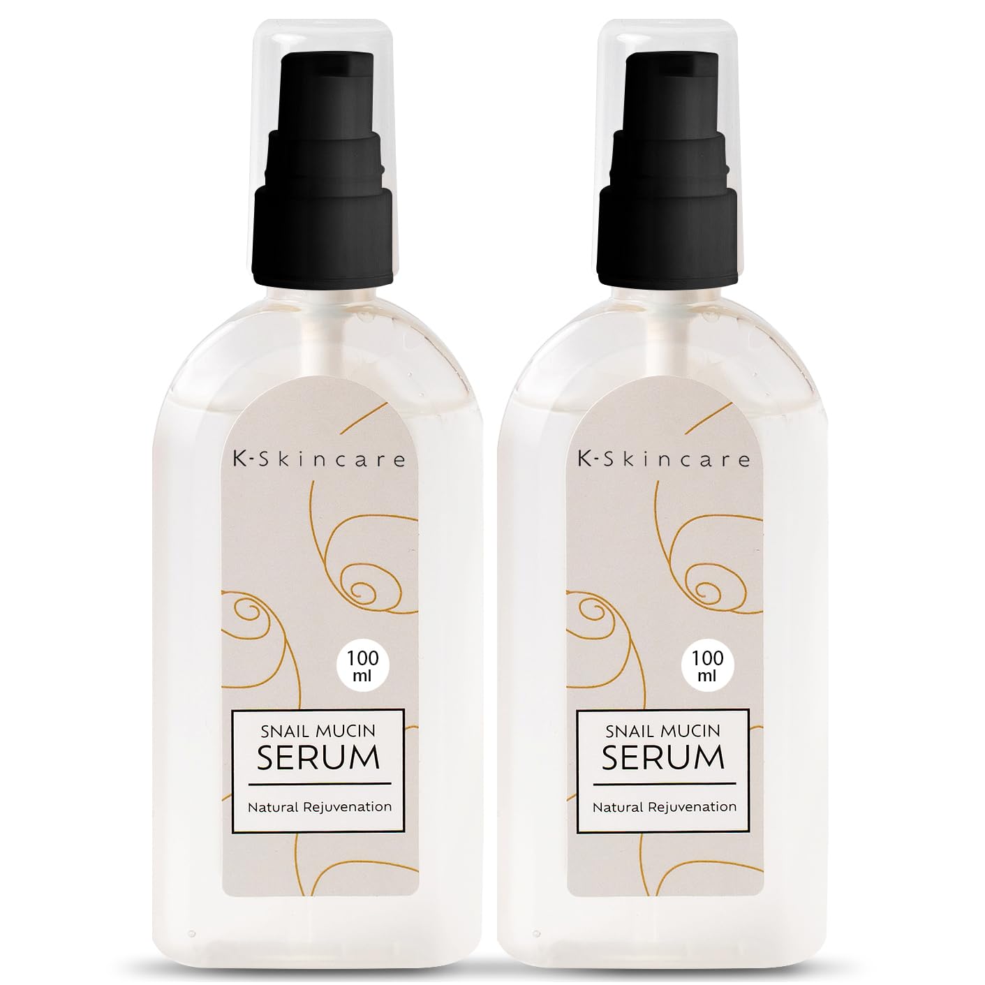 x2 Snail Mucin Essence Serum & Hyaluronic Acid - All In One Advanced Skin Repair, Deep Hydration, Blemish & Fine Line Removal - Snail Secretion Filtrate - Korean Inspired - UK Based Brand