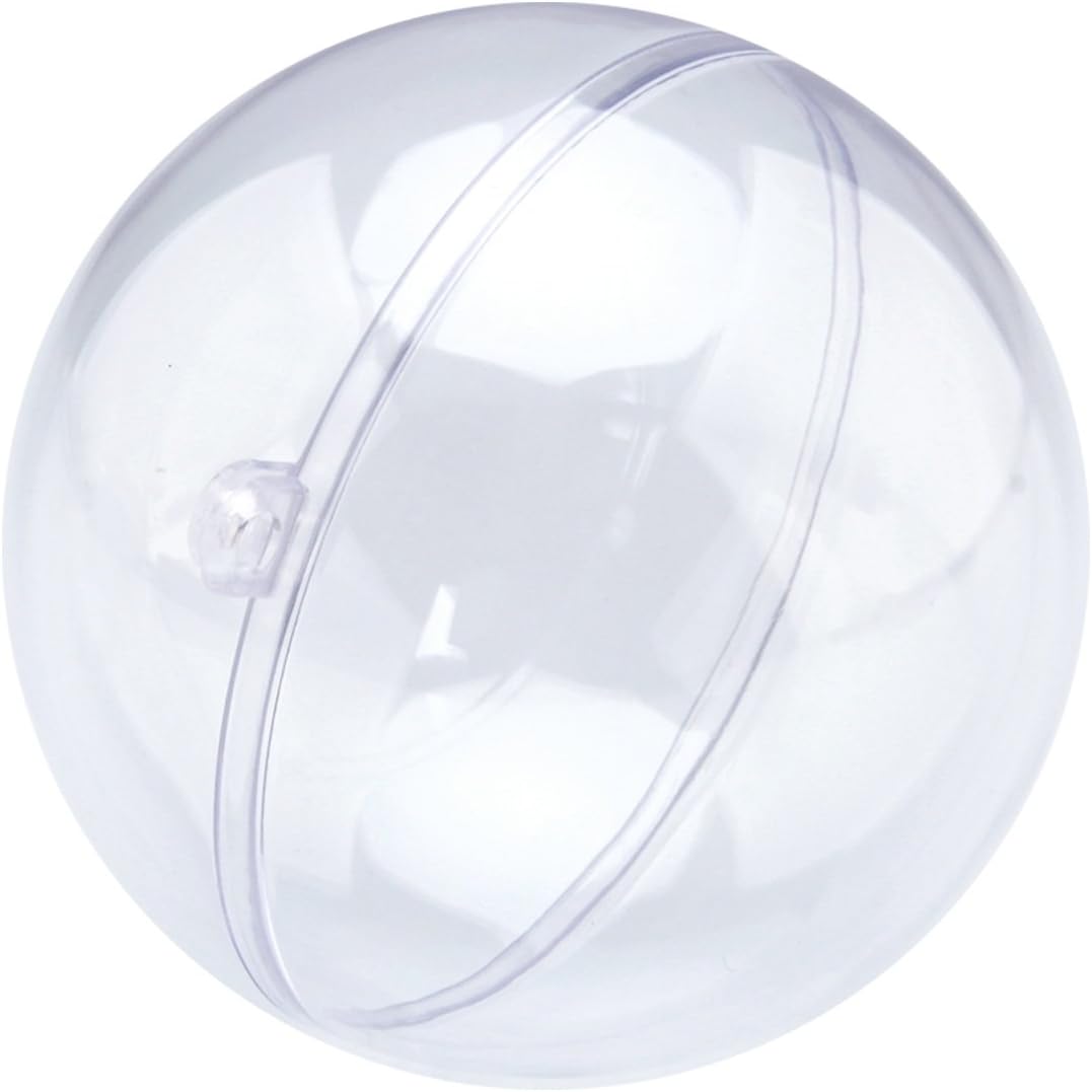 Naice Fillable Ball Ornament DIY Clear Plastic Ball 80mm Pack of 12