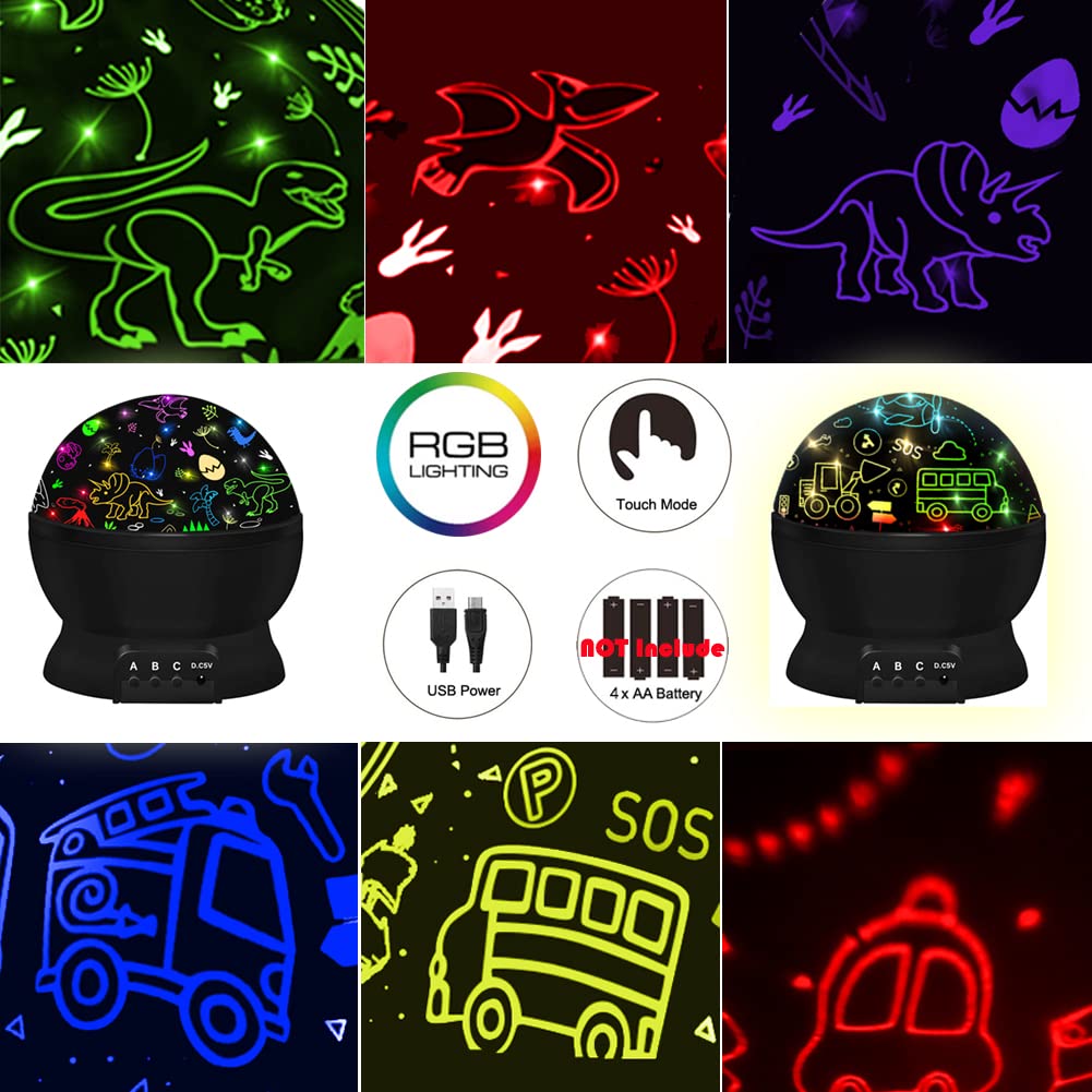 Dinosaur Toys for Kids 3-5,Dino Projection Kids Toys for 3-8 Year Olds Boys Dino Toys for Kids for 5-7, Dinosaur Night Light Christmas Stocking Stuffers Gifts for 6-10 Year Olds Dinosaur Toys for Boy
