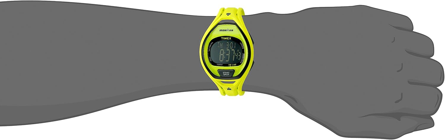 Timex Men's T54281 Ironman Sleek 50 Full-Size Black/Silver-Tone Resin Strap Watch: Timex: Watches