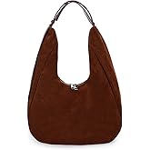 Herald Slouchy Suede Hobo Shoulder Bag for Women, Crescent Crossbody Purse Satchel Tote Handbag with Adjustable Strap