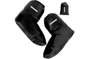 SREMPEOM [Upgraded] Ultralight Winter Camping Booties Warm Socks Sleeping Sock for Men & Women,Water-Resistant Warm Soft Cozy for Camp Sleeping Bag Tent Down Booties Foot Warmer