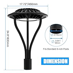 ADUB 10 Pack 80W LED Post Top Light, 11200LM LED