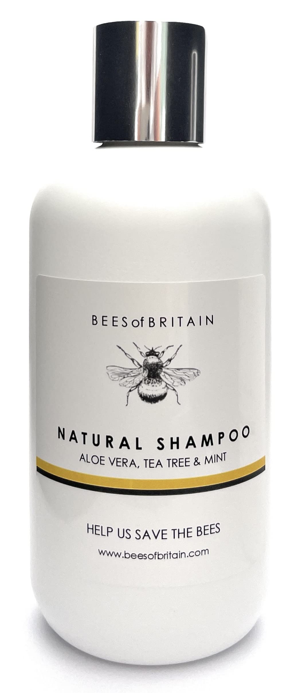 BEES of BRITAIN Tea Tree & Mint Purifying Shampoo – pH 5.5 Balanced for Oily Hair & Sensitive Scalps – 99% Natural Origin – Deep Cleansing & Cooling Botanical Hair Wash – Vegan – UK Made – 250ml
