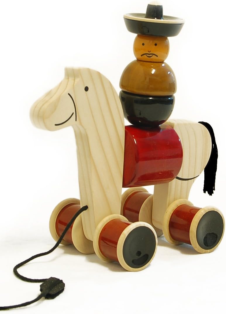 Maya Organic Handcrafted Wooden Toy - HEE Haw (Stacker and Pull Toy)