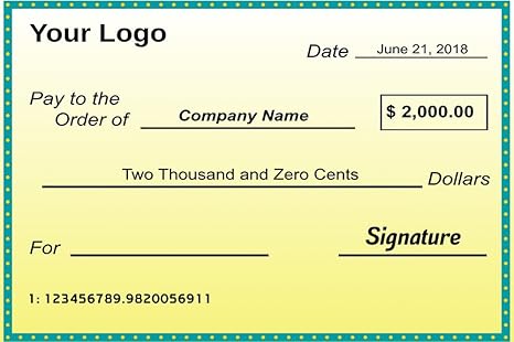 Amazon Com Custom Giant Fake Check Oversized Novelty