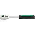 Stahlwille 12111020 QuickRelease Reversible Ratchet No. 435QR N, Fine Tooth, with 80 teeth, Non-slip 2 component handle, Length 194mm, Made in Germany