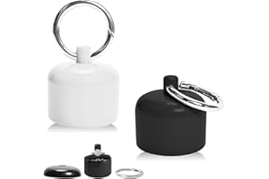 2 Pcs Ring Holder Keychain,Jewelry Holder for Storing Earrings Rings and Necklaces during Outdoor Activities and Sports (Blac