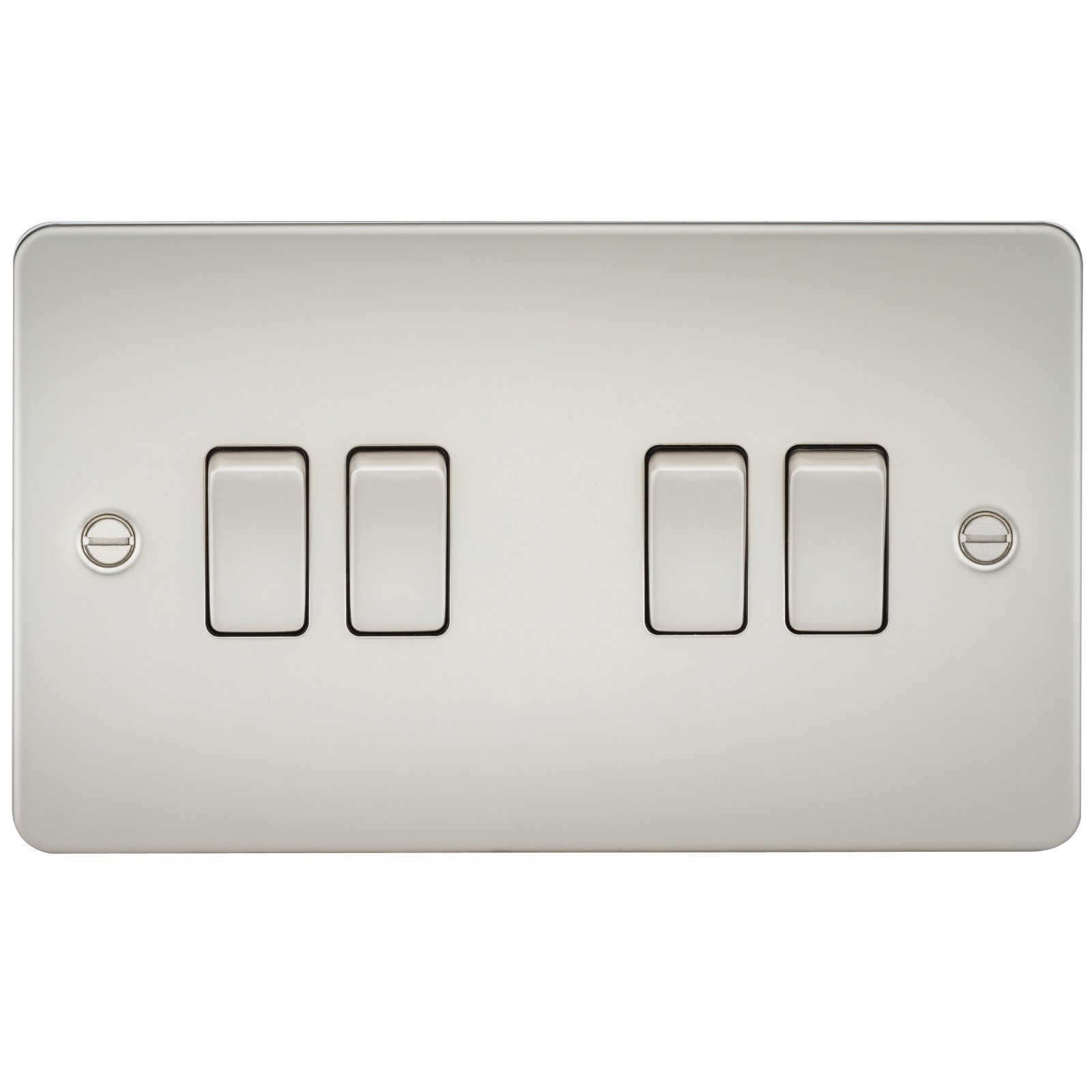 Knightsbridge FP4100PL FPAV4100PL Flat Plate 10A 4G 2 Way Switch-Pearl