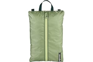 Eagle Creek Pack-It Isolate Shoe Bags for Travel - Ultra-Lightweight, Durable, Water-Resistant Ripstop Fabric with Self-Repairing Zipper and Easy Top Handle, Mossy Green