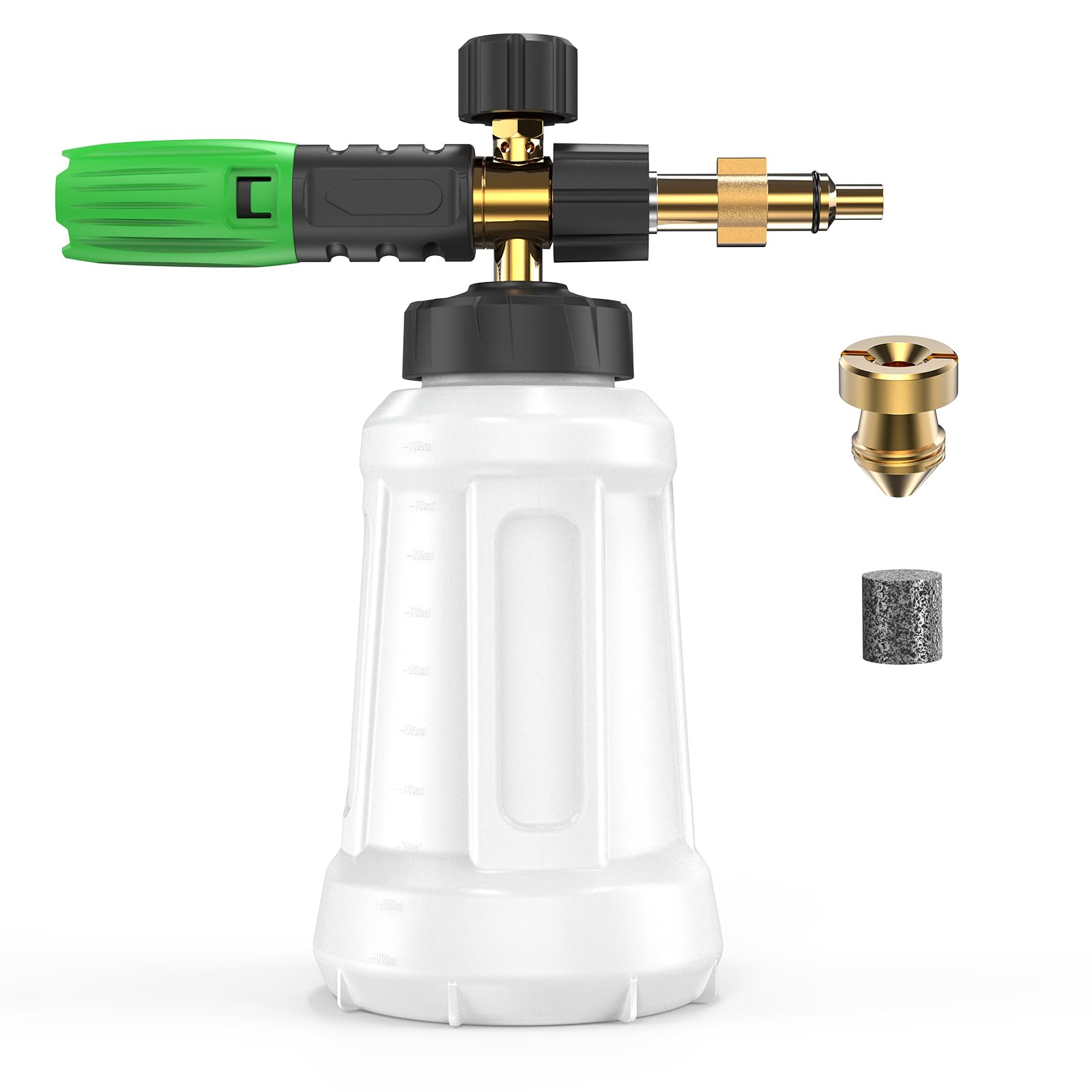 OHAYORI Snow Foam Lance Compatible with LAVOR/Parkside/Spear and Jackson Pressure Washer, Adjustable Car Washer Sprayer, 1L Foam Cannon Bottle Soap Dispenser with Upgraded Nozzle