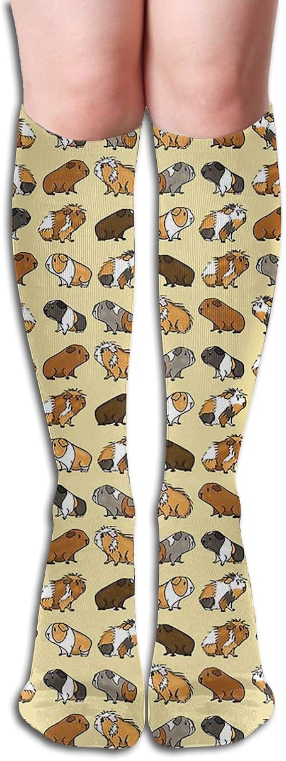 Guinea Pig Compression Socks for Women Casual Fashion Crew Socks White