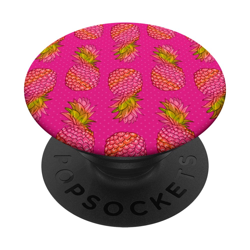 Pineapple Fruit Summer Girly Pink Cool Women Girls PopSockets Swappable PopGrip