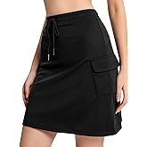 Bezioner Women's Tennis Golf Skirts Knee Length Skorts for Woman High Waisted Athletic Skirt with 4 Pockets & Inner Shorts