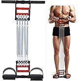 Yuecoom 3 in 1 Chest Clip Muscle Pedal Spring Chest Expander , Pedal Puller Three Purpose Fitness Equipment Removable,Strength Trainer Gym Home Fitness Equipment