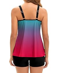 Plus Size Tankini Sun Protect Long Torso Tankini