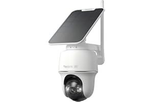 REOLINK First 4K Solar Security Cameras Wireless Outdoor, Argus PT Ultra+Solar Panel, 360° Pan Tilt Auto-Tracking, 8MP Color Night Vision, 2.4/5 GHz Wi-Fi 6, No Subscriptions, Home Hub Compatible