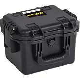 MEIJIA Premium Waterproof Hard Compact Camera Case,Hard Protective Case with customizable fit foam,Full Protection with Light&amp;Convenient Design,Elegant Black (11.8"x9.82"x7.75")