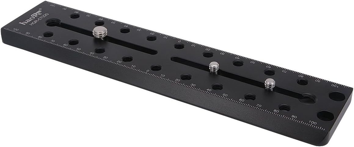 Haoge HQR-CT220 220mm Camera Quick Release QR Plate for Cartoni Focus Focus 8S, Focus HD, e-Focus, Lambda 10, HiDV, Smarthead
