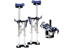 mitoharet Drywall Stilts 24-40Inch Adjustable Aluminum Tool Stilt for Painting Painter or Cleaning Silver