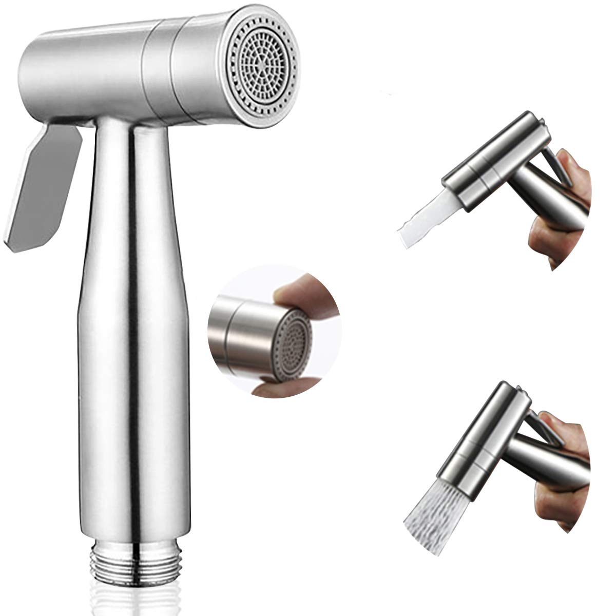 Photo 1 of Handheld Bidet Sprayer for Toilet, Soosi Dual Mode Spray Head (Jet/Soft) Baby Cloth Diaper Sprayer Bidet for Toilet Stainless Steel Bathroom Hand Held Muslim Shattaf (Bidet Sprayer Head Only)