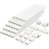 LZEOY Cable Covers for Cords on Wall-392.5in Wire Hider for TV on Wall, White Cable Concealer, 25 x L15.7in W0.95H 0.55in