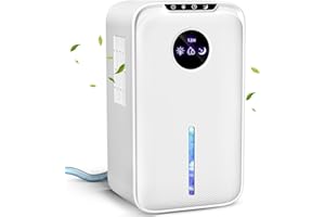 LONXFY Dehumidifier,88OZ Dehumidifier for Bedroom With Drain Hose Quiet Small Dehumidifier for Bathroom Home Room Basement Portable Mini Dehumidifiers for RV Closet （800Sq.ft)
