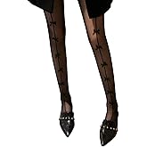 SHENHE Women's Fishet Tights with Bows Y2k High Waist Sheer Tights Cute Long Stockings Pantyhose