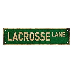 LACROSSE LANE Vintage Metal Tin Sign, Street