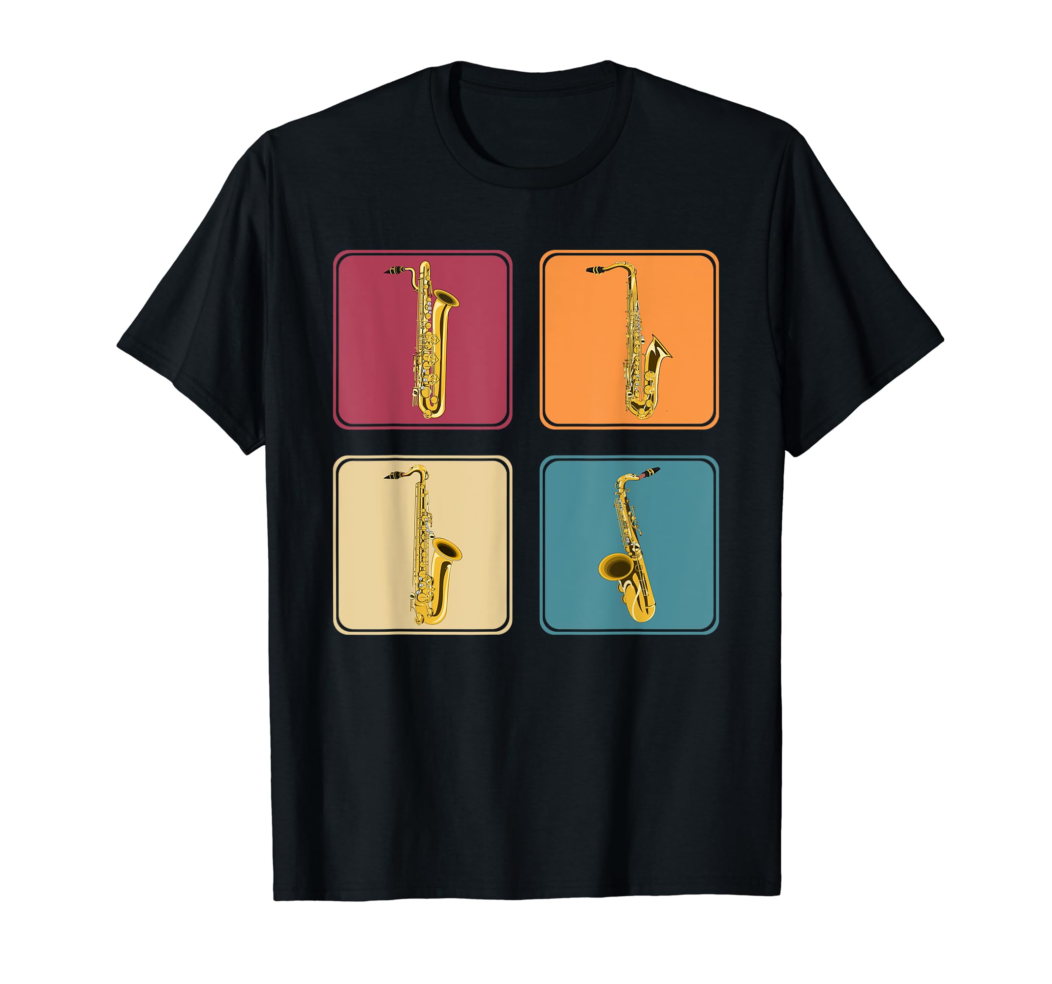 Pop Art Jazz Musician Saxophonist Retro Saxophone T-Shirt