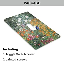 Pznen Flower Garden Single Toggle Light Switch