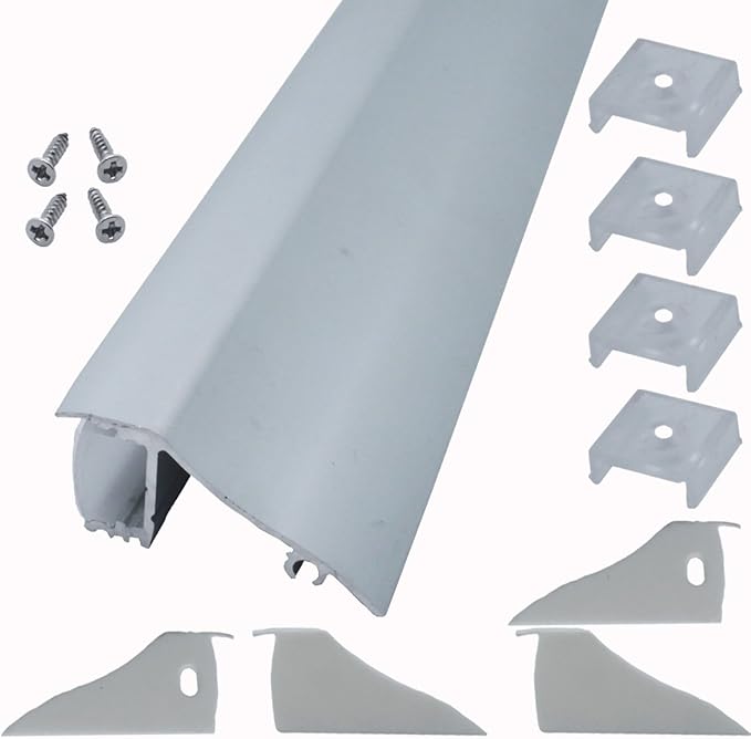 Litever 4 Pack 1M/3.3ft Aluminum LED Channels for DIY Up-Down Wall Wash