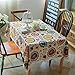 Bringsine Vintage Tablecloth,Linen Washable Dinner Picnic Table Cloth,Floral Sunflowers Pattern Boho,Table Cover for Party(Square, 36 x 36 Inch)
