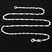 TecUnite 24 Pack Silver Plated Water Ripple Chain Necklace with Lobster Clasps and Velvet Storage Bag for DIY Jewelry Making, 1.5 mm (20 Inch)